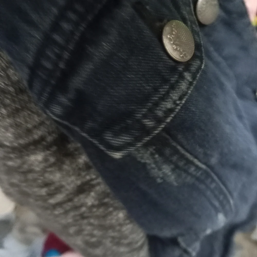 Free people denim jean jacket with hood size small - Picture 4 of 10